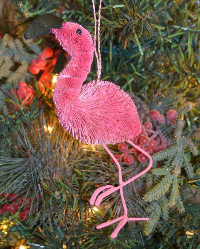 Brushart Bristle Brush Bird Ornament Flamingo
